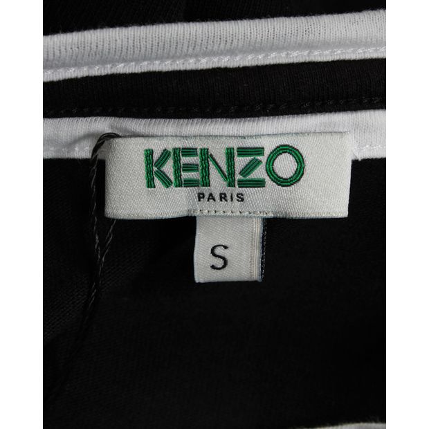 Kenzo Logo Printed T-shirt Dress in Black Cotton
