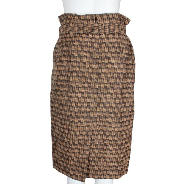 Burberry London Brown Skirt With Belt