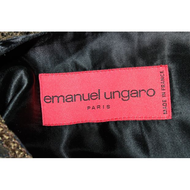 Emanuel Ungaro Golden Lace Waistcoat With Velvet Back