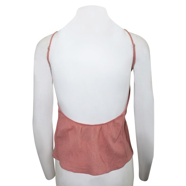 REFORMATION Pink Top with Open Back