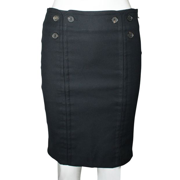 Gucci Black Skirt With Buttons