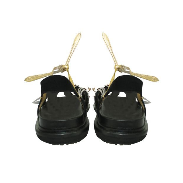 Marni Flat Sandals With Laser Cut Decorations