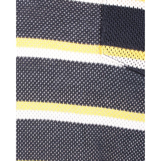 PROENZA SCHOULER Yellow Black Stripe Polo Shirt