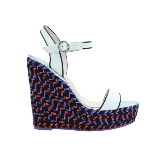 SOPHIA WEBSTER Colorful Woven Wedges with White Straps
