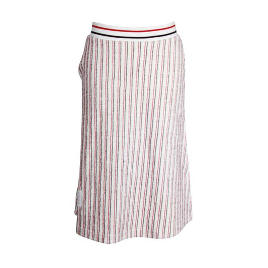 Thom Browne Striped Midi Skirt in Multicolor Cotton