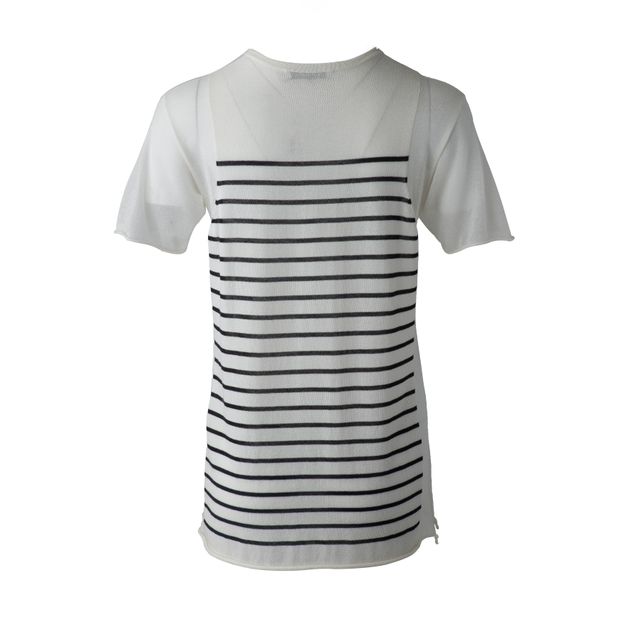 T BY ALEXANDER WANG Striped White Top