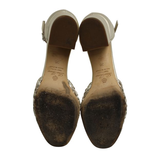 Loro Piana Metallic/ Rattan Sandals