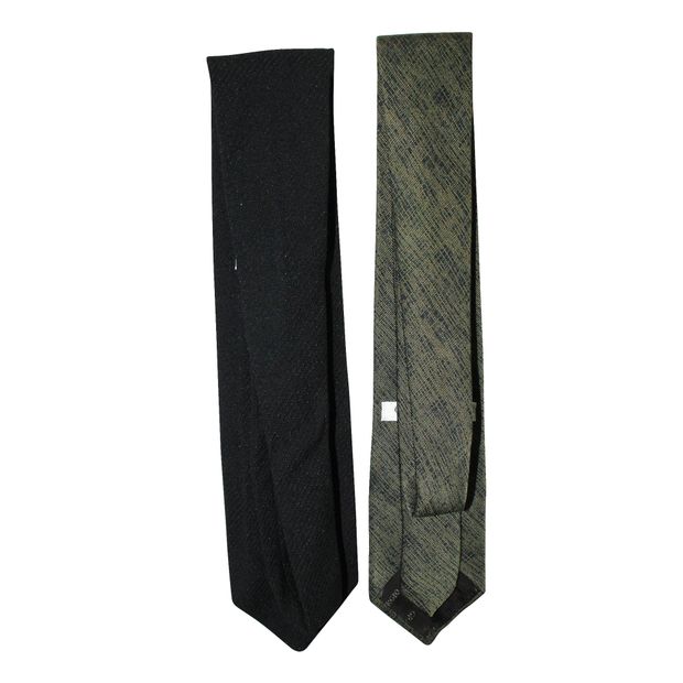 GIORGIO ARMANI Set of Two Ties: Green and Black
