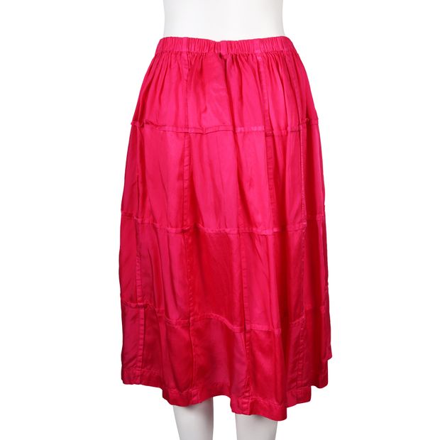 Comme Des Garcons Fushia Tiered Midi Skirt
