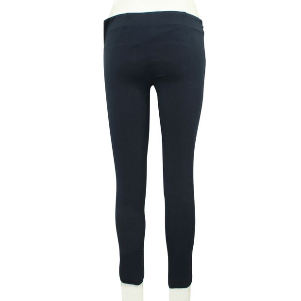 CONTEMPORARY DESIGNER Navy Blue Slim Fit Pants with Zippers