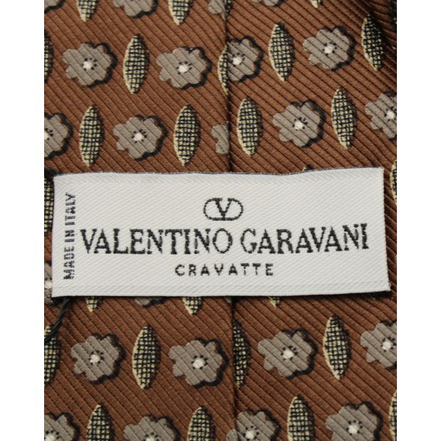 VALENTINO Brown Print Tie