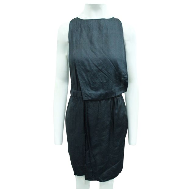 CONTEMPORARY DESIGNER Dark Blue Metallic Dress