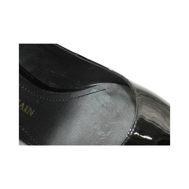 Pierre Balmain Black Patent Leather Heels