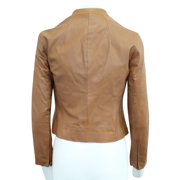CONTEMPORARY DESIGNER Brown Leather Jacket