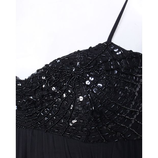 CONTEMPORARY DESIGNER Black Embellished Dress
