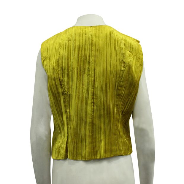 Emanuel Ungaro Yellow Velvet Vest