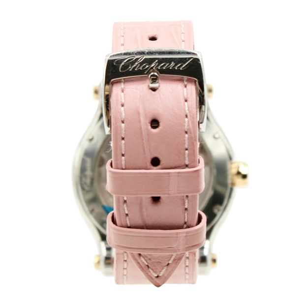 Chopard Pastel Pink Crocodille Happy Sport Automatic Watch - Diamonds