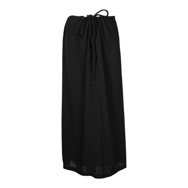 Yohji Yamamoto Maxi Skirt in Black Wool