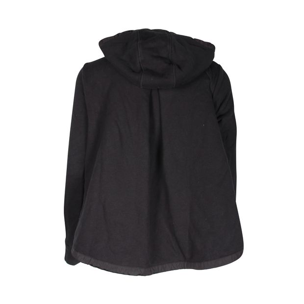 Moncler Hoodie Qulited Down Jacket in Black Nylon