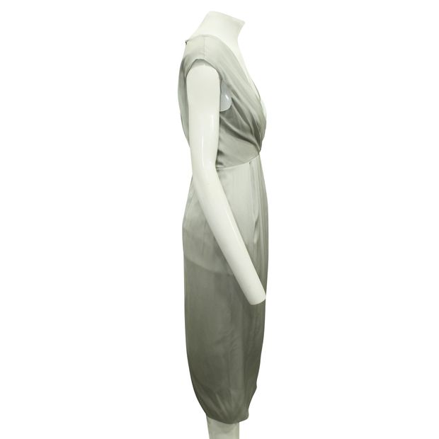 DONNA KARAN Silver Midi Dress