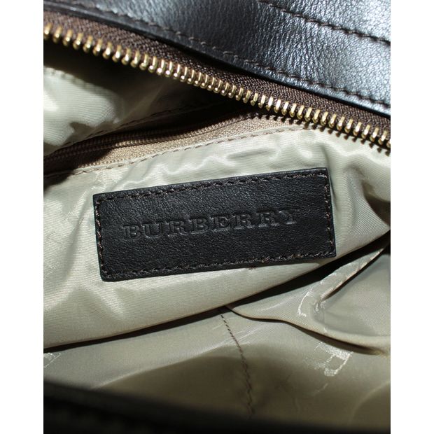 Burberry Halliford Stud-Embellished Leather Hobo
