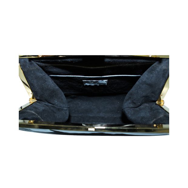 Mansur Gavriel Elegant Black Patent Leather Handbag
