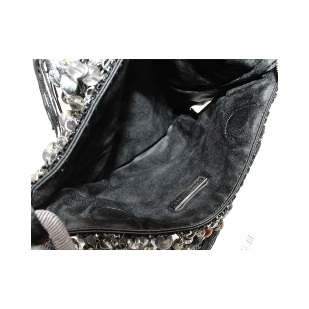 Giorgio Armani Metallic Handbag - Tassels And Crystal Embellishments