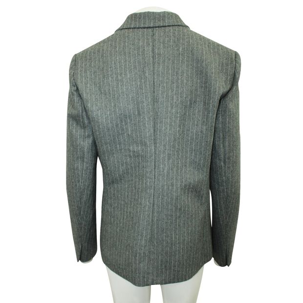 SANDRO Gris Wool-Blend Jacket