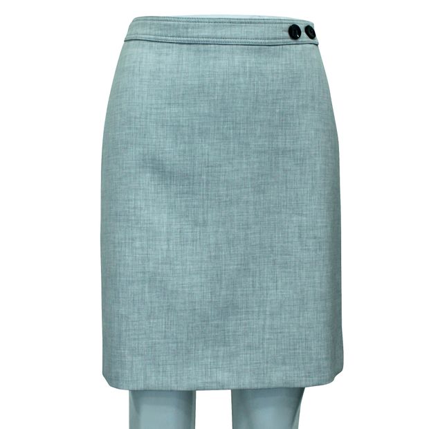 CONTEMPORARY DESIGNER Light Gray Office Skirt