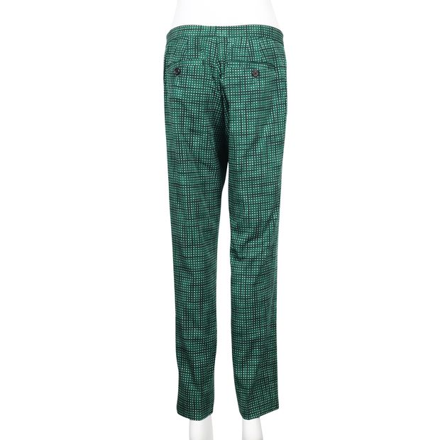 Marc Jacobs Green & White Spotted Pants