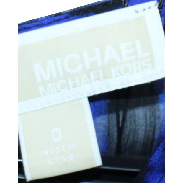 MICHAEL MICHAEL KORS Electric Blue Leopard Print Dress