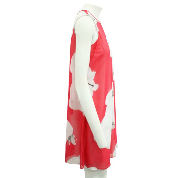 CONTEMPORARY DESIGNER Floral Print Red Dress
