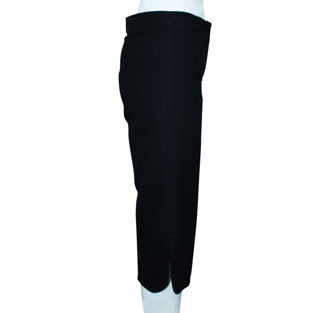 CONTEMPORARY DESIGNER Black Woolen Wide Leg Pants