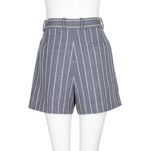Dior Dark Blue/ White Striped Woolen Shorts