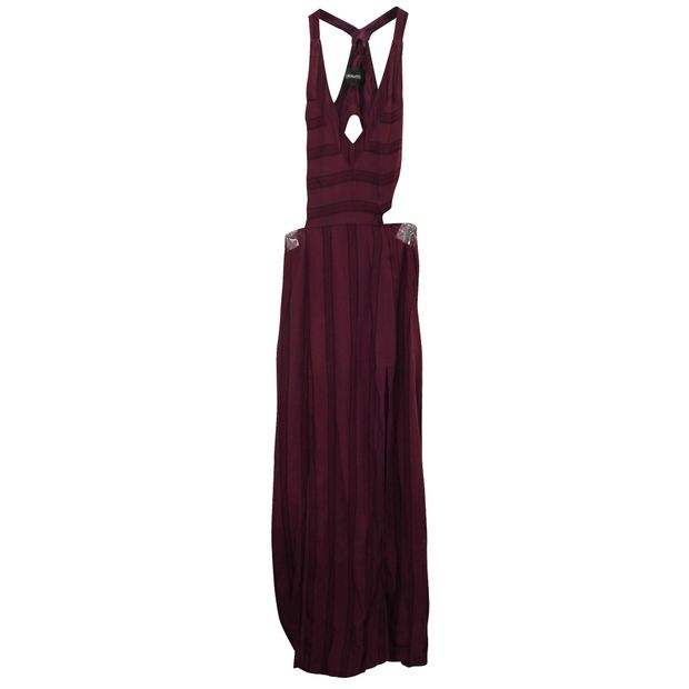 REFORMATION Dark Purple Maxi Dress with Open Back