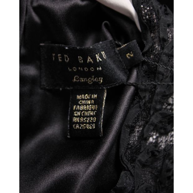 Contemporary Designer Black Lace Dress