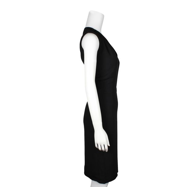 Balenciaga Black Straight Capped Sleeved Dress