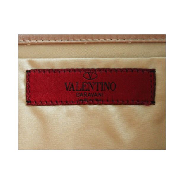VALENTINO Light Pink Ruched Clutch