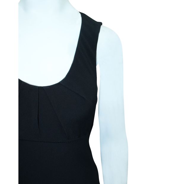 CONTEMPORARY DESIGNER Black Dress with Draped Neckline