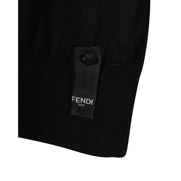 Fendi Black Wool Monster Sweater