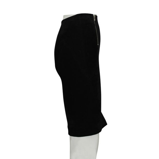 T By Alexander Wang Black Skirt With Silver Zippers