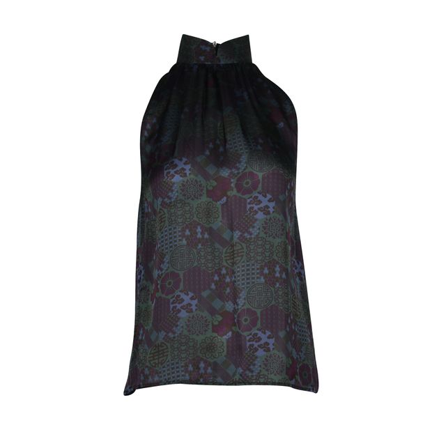 SHANGHAI TANG Multicoloured Silk Sleeveless Top