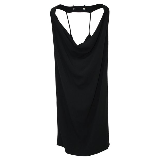 CELINE Cowl Neck Black Dress