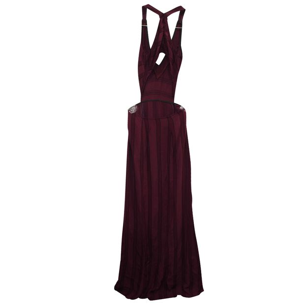 REFORMATION Dark Purple Maxi Dress with Open Back