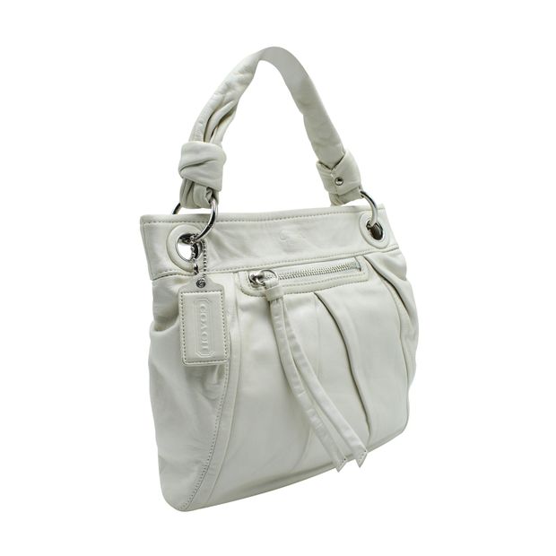 Coach Ivory Leather Top Handle Bag
