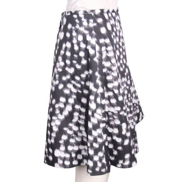 CONTEMPORARY DESIGNER Black And White Print Skirt
