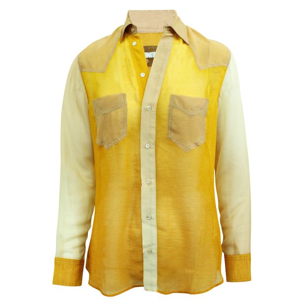REFORMATION Yellow and Light Brown Shirt