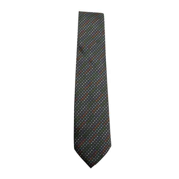 CONTEMPORARY DESIGNER Dark Grey Spotted Tie