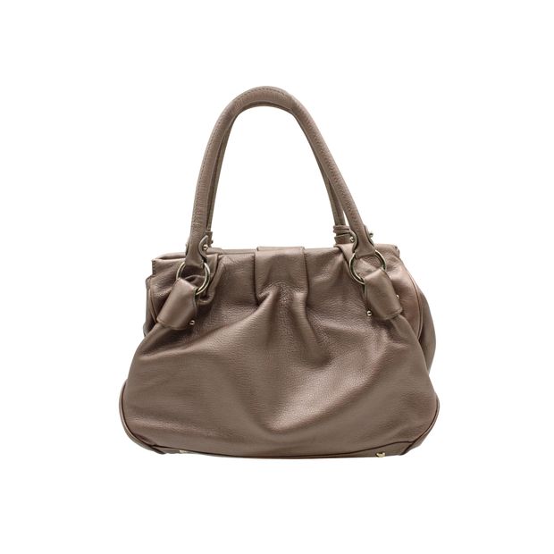 Salvatore Ferragamo Shoulder Bag in Brown Leather