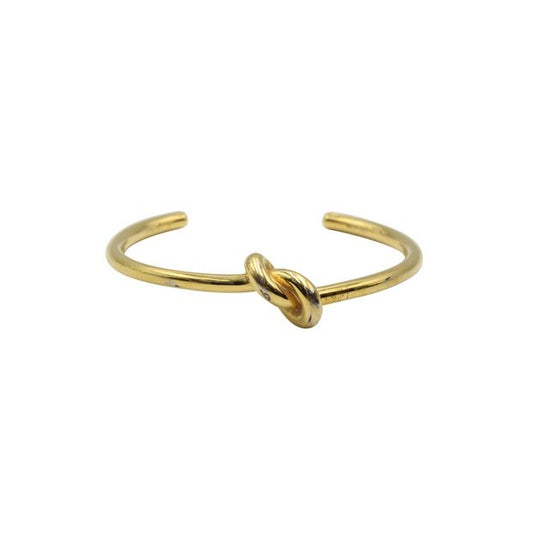 CÃ©line Open Knot Bracelet in Gold Metal